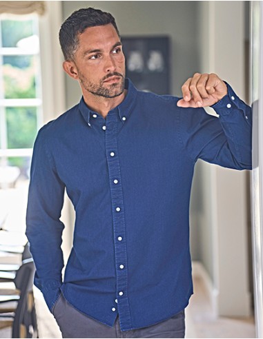 T-4002-Mens Casual Twill Shirt